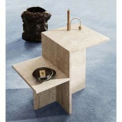 Ferm LIVING MESA DISTINCT 7 Ferm LIVING MESA DISTINCT -Cama & Baño comercio FERM DISTINCT SIDETABLE TRAVERTINE 2