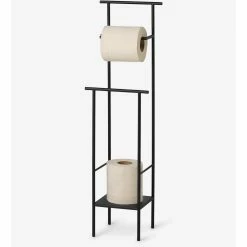 Ferm LIVING PORTA ROLLOS DORA -Cama & Baño comercio FERM DORA TOILETPAPERSTAND BLACK 2
