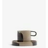 Ferm LIVING TAZA INLAY -Cama & Baño comercio FERM INLAYCUPWITHSAUCER SANDBLACK