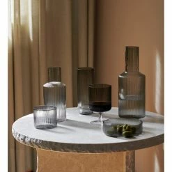 Ferm LIVING CUENCO RIPPLE 4 SET -Cama & Baño comercio FERM RIPPLE SEVINGBOWL GREY 3