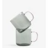 Hay SET TAZAS BOROSILICATO -Cama & Baño comercio HAY BOROSILICATE MUGSET GREYWITHPINKHANDLE