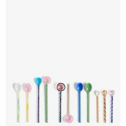 Hay GLASS SPOONS SET 12 Hay GLASS SPOONS SET -Cama & Baño comercio HAY GLASSSPOONS MONO GREENBLUE 4