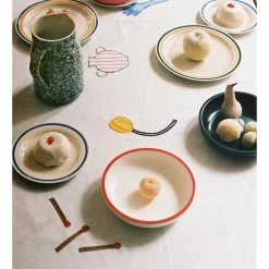 Hay CUENCO SOBREMESA S -Cama & Baño comercio HAY SOBREMESA BOWL WHITEREDRIM 3