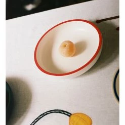 Hay CUENCO SOBREMESA S -Cama & Baño comercio HAY SOBREMESA BOWL WHITEREDRIM 4